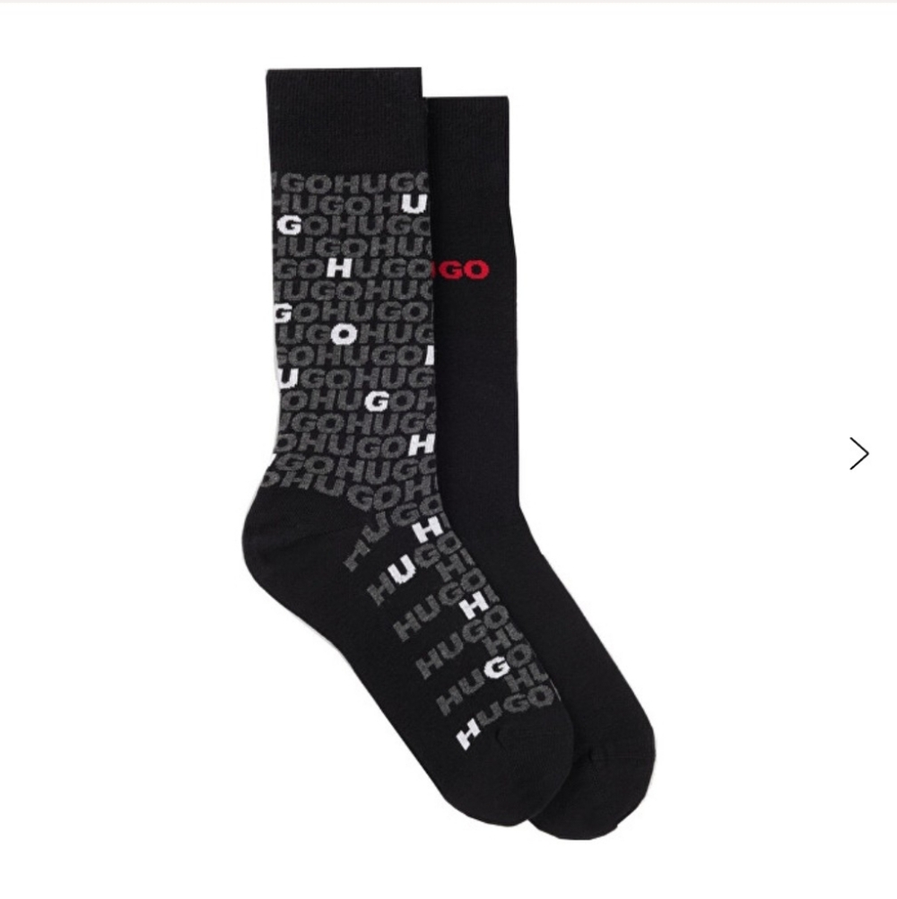 HUGO Finest Soft Cotton Blend Men's Socks 2-Pack